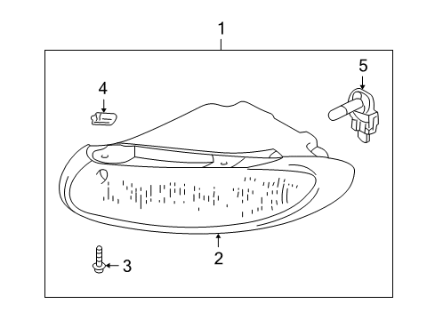 2002 Dodge Stratus Fog Lamp Assembly, Front Driver Side Diagram for MR566307