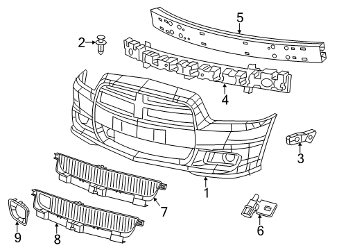 2013 Dodge Charger Bezel, Lower Diagram for 68072152AA