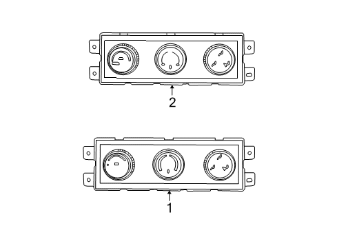 2011 Chrysler Town & Country Control Assembly, Front Diagram for 55111235AE