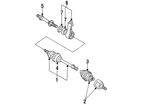 1993 Dodge Stealth Bearing Assembly Diagram for MB620809