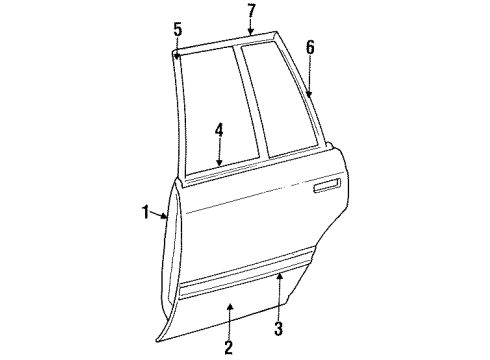1986 Chrysler LeBaron Door & Components Diagram 4 - Thumbnail