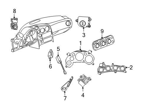 2009 Dodge Viper Instrument Cluster Diagram for 5030485AC