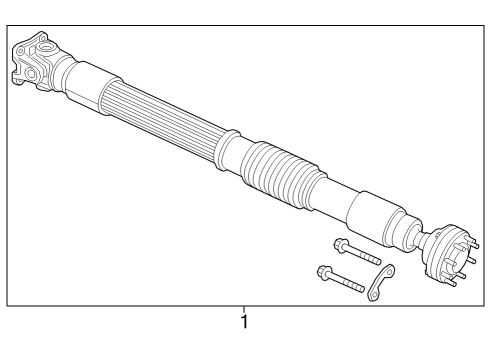 2018 Jeep Wrangler JK Drive Shaft Assembly Hardware Kit Diagram for 68003249AB