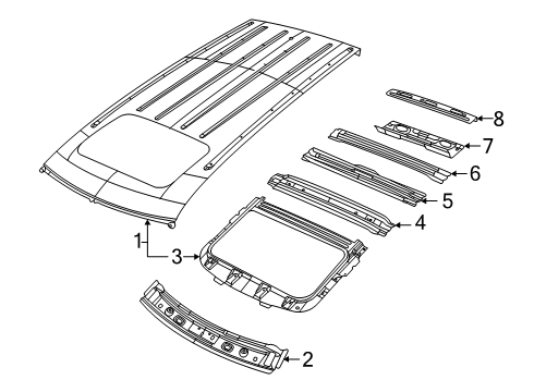 2025 Jeep Grand Cherokee Roof & Components Diagram 3 - Thumbnail