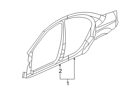 2002 Dodge Neon Aperture Panel, Driver Side Diagram for 4783083AD