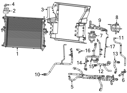 2024 Ram ProMaster EV Radiator & Components Diagram