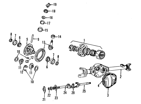 1986 Dodge W250 Axle Shaft, Inner Passenger Side Diagram for 3894166