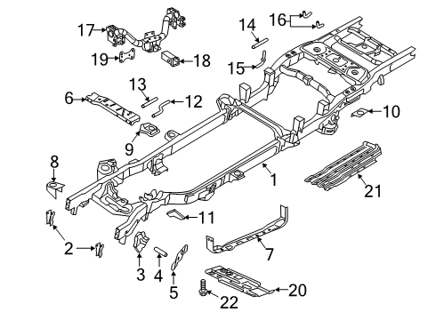 2023 Ram 2500 Frame Assembly Diagram for 68534072AA