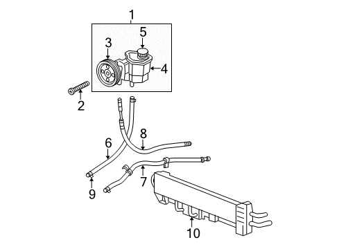 2005 Dodge Durango Power Steering Return Hose Diagram for 52855323AB