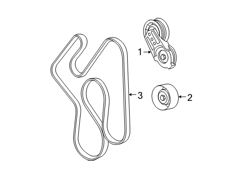 2012 Ram 1500 Belts & Pulleys - Belts Diagram 2 - Thumbnail