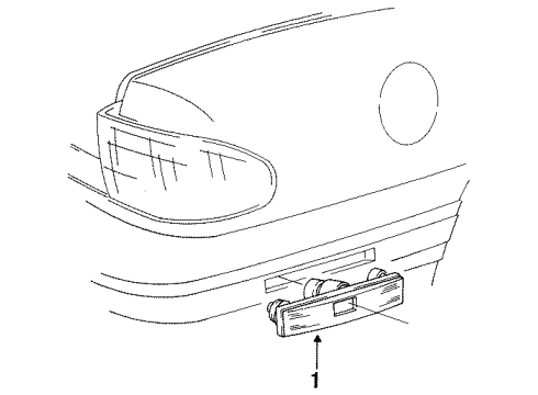 1994 Chrysler LHS Side Marker Lamp Diagram for 4630048