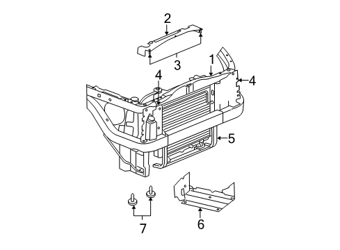 2007 Dodge Dakota Side Seal, Front Diagram for 52029277AC