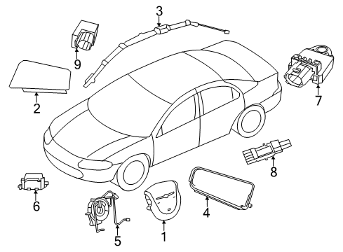 2014 Dodge Avenger SDM Module Diagram for 56054850AE