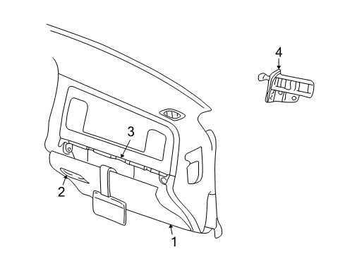 2002 Dodge Ram 1500 Latch, Taupe, Front Diagram for WL81WL5AA
