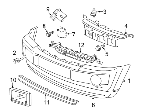 2008 Jeep Grand Cherokee Support Bracket, Front Diagram for 68033747AA
