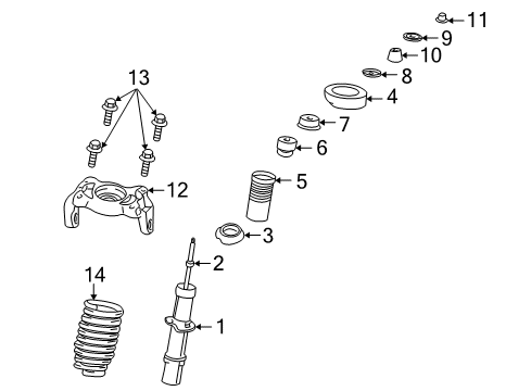 2005 Dodge Stratus Spring, Front Diagram for 4895020AA