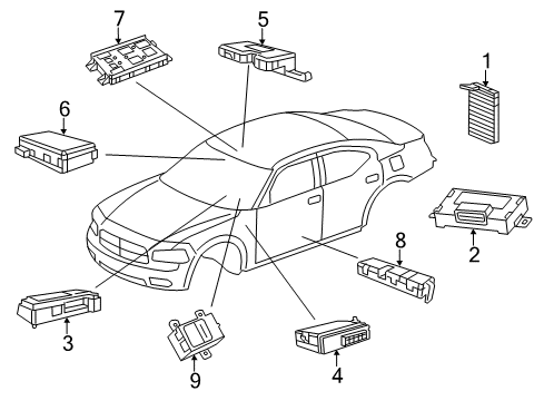 2019 Dodge Charger Body Control Module Diagram for 68415281AC