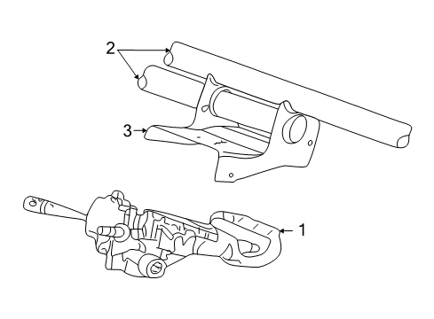 1998 Dodge Intrepid Steering Column Assembly Diagram 2 - Thumbnail