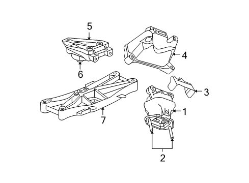 2007 Dodge Charger Engine & Trans Mounting Diagram 3 - Thumbnail