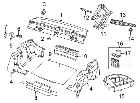 2013 Dodge Dart Screen Nut Diagram for 6105240AA