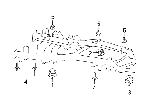 2009 Dodge Ram 1500 Cushion, Rear Diagram for 55398280AC