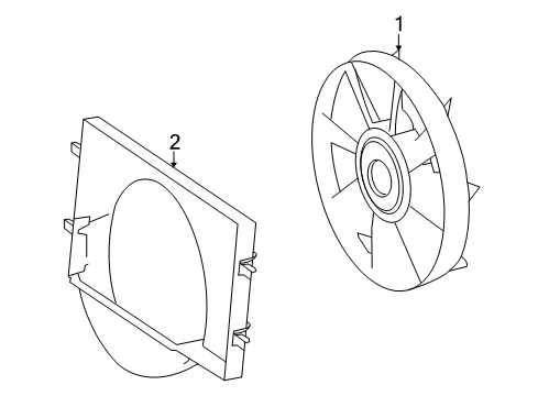 2007 Dodge Sprinter 3500 Fan Blade Diagram for 68012413AA