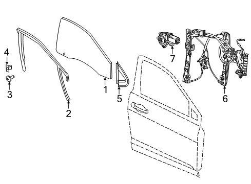 2014 Dodge Dart Corner Molding Diagram for 68083130AD