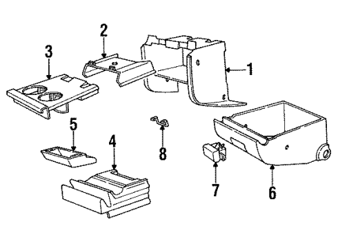1993 Chrysler Town & Country Latch Diagram for 4460760