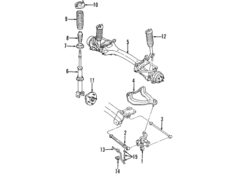 1995 Chrysler Cirrus Front Lower Control Arm Diagram for 4695388
