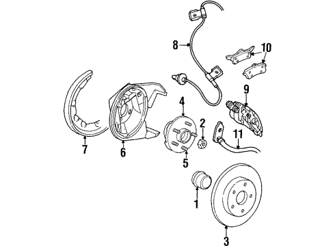 1999 Chrysler Sebring Brake Rotor Diagram for 4879229AB