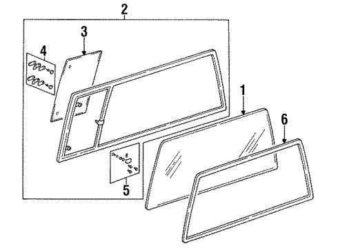 1991 Jeep Cherokee Weatherstrip Diagram for 55235297AB