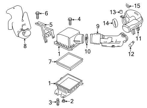 2011 Chrysler 200 Air Cleaner Assembly Diagram for 68082670AC