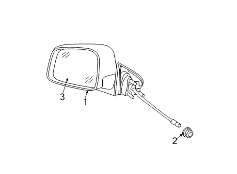2011 Jeep Grand Cherokee Power Mirror, Front Passenger Side Diagram for 57010704AM