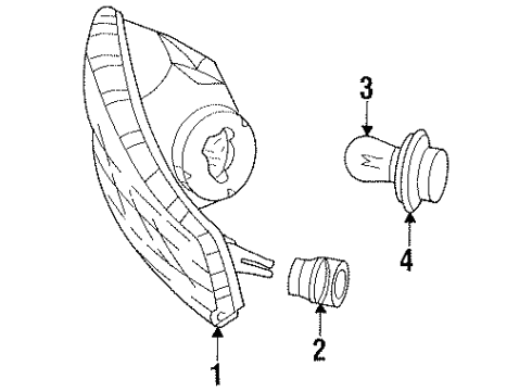 1995 Chrysler Concorde Parking/Turn Lamp Diagram for 4746440
