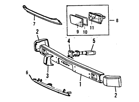 1984 Dodge Colt Turn Signal Bulb Diagram for L0001157