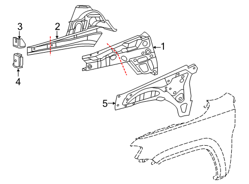 2012 Jeep Grand Cherokee Side Rail, Front Passenger Side Diagram for 68028076AH