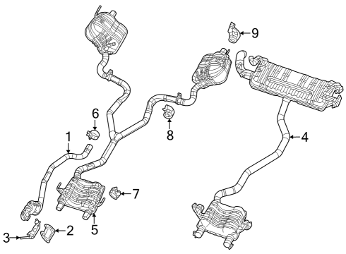 2022 Jeep Grand Cherokee Front Pipe Diagram for 68429426AD