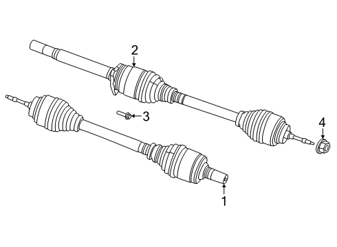 2024 Dodge Charger Daytona Drive Axles - Front Diagram