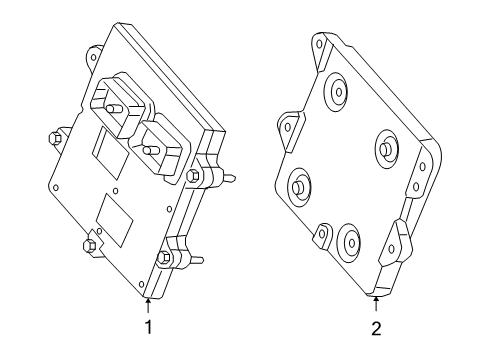 2008 Dodge Ram 3500 EEC Module Bracket Diagram for 5175547AB