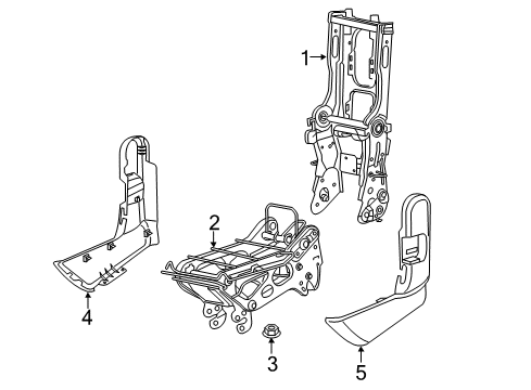 2019 Chrysler Pacifica Seat Back Frame, Rear Diagram for 68323323AB