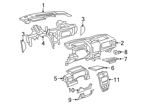 2007 Jeep Compass Column Cover, Beige Diagram for 1AV76DK7AB