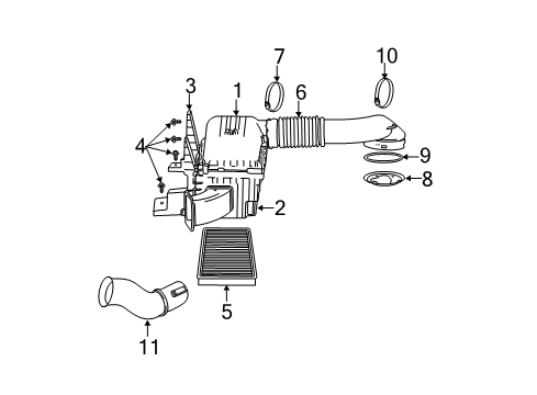 2002 Dodge Ram 1500 Duct Diagram for 53032049AB