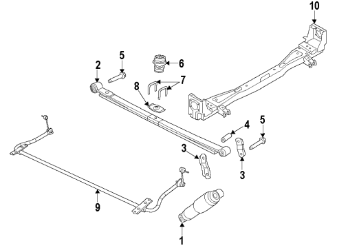 2014 Ram ProMaster 3500 Leaf Spring, Rear Diagram for 68188872AB