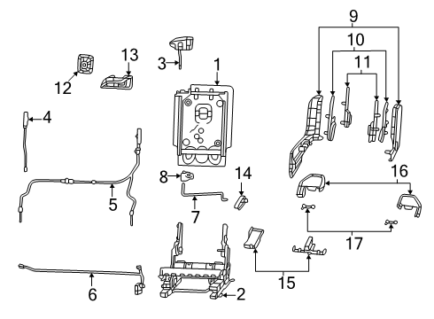 2021 Jeep Grand Cherokee L Second Row Seats, Body Diagram 2 - Thumbnail