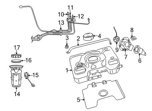 2009 Dodge Viper Fuel Gauge Sending Unit Diagram for 68027708AA