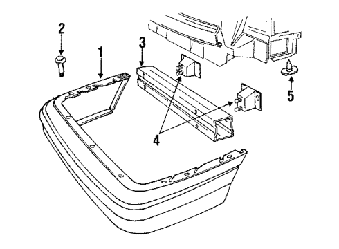 1994 Dodge Intrepid License Bracket Diagram for 4630275