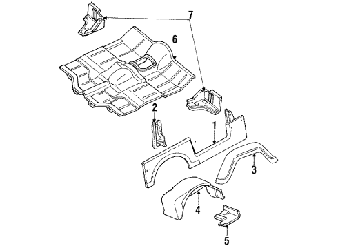 1992 Jeep Wrangler Side Panel Diagram for 4798283
