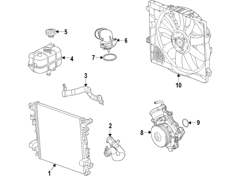2023 Jeep Gladiator Radiator & Components Diagram 3 - Thumbnail