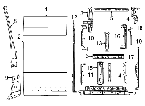 2024 Ram ProMaster EV Center Pillar Diagram