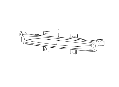 2012 Chrysler 200 High Mount Lamp, Rear Center Diagram for 5182586AB